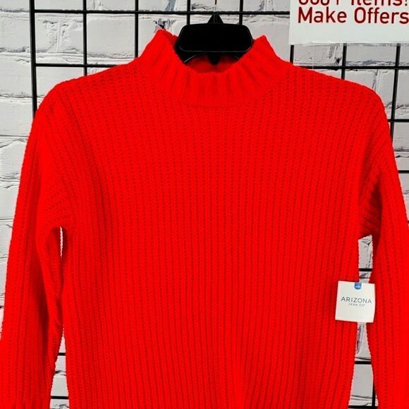 Arizona Jean Sweater Fiery Red Super Soft New - Picture 2 of 6